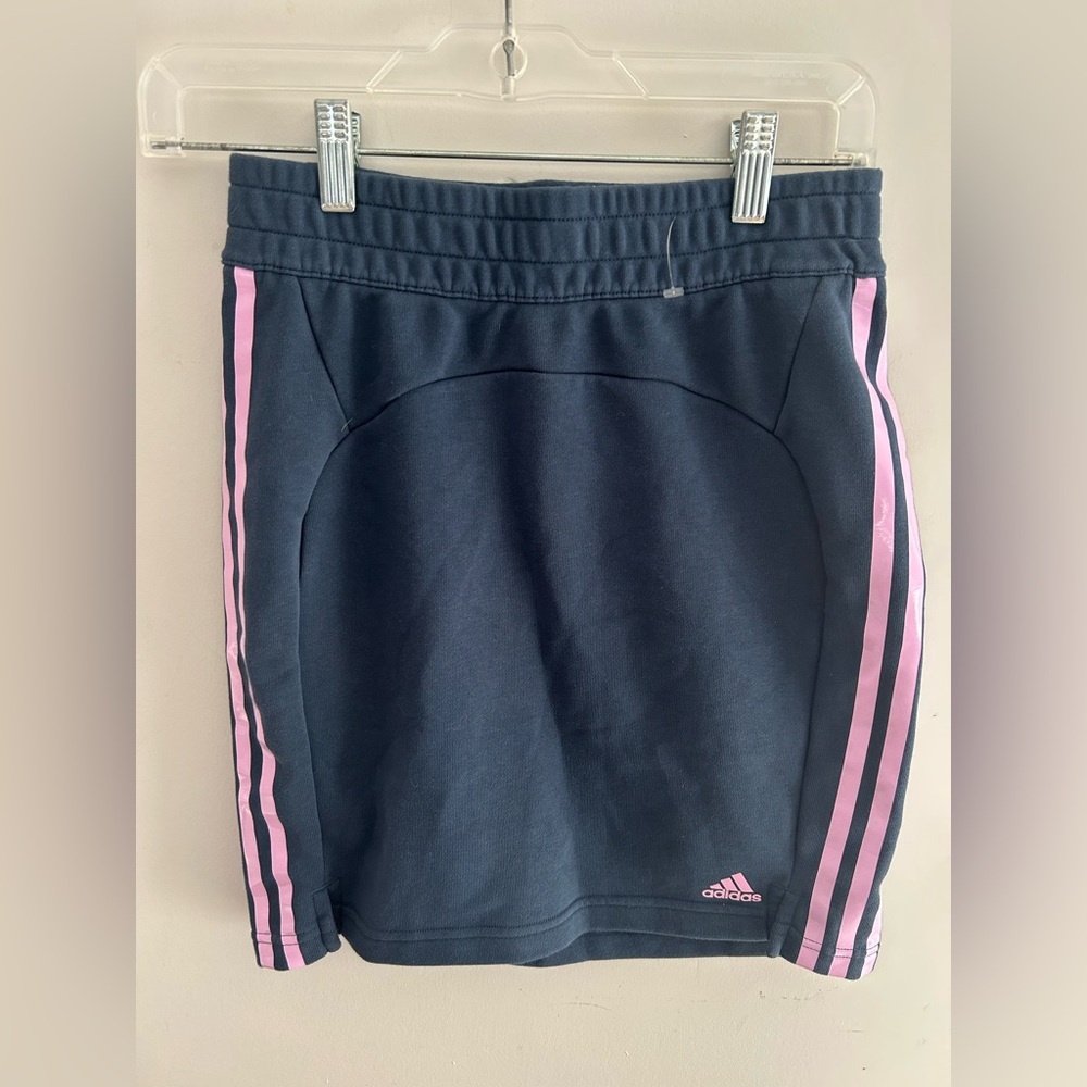 Adidas Gray AEROREADY Navy Blue Skirt with Pink Stripes XL